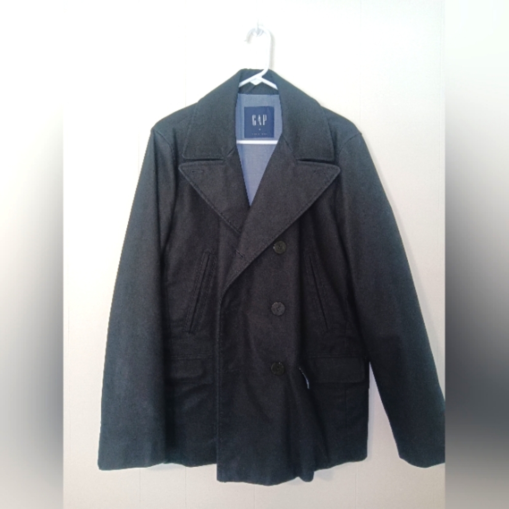 Men's Gap peacoat size medium navy blue
